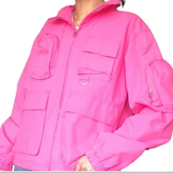 Aritzia TNA Overload Cargo Jacket - Pink- size S - Picture 3 of 6